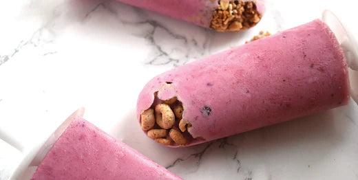 Strawberry-banana baby popsicle recipe