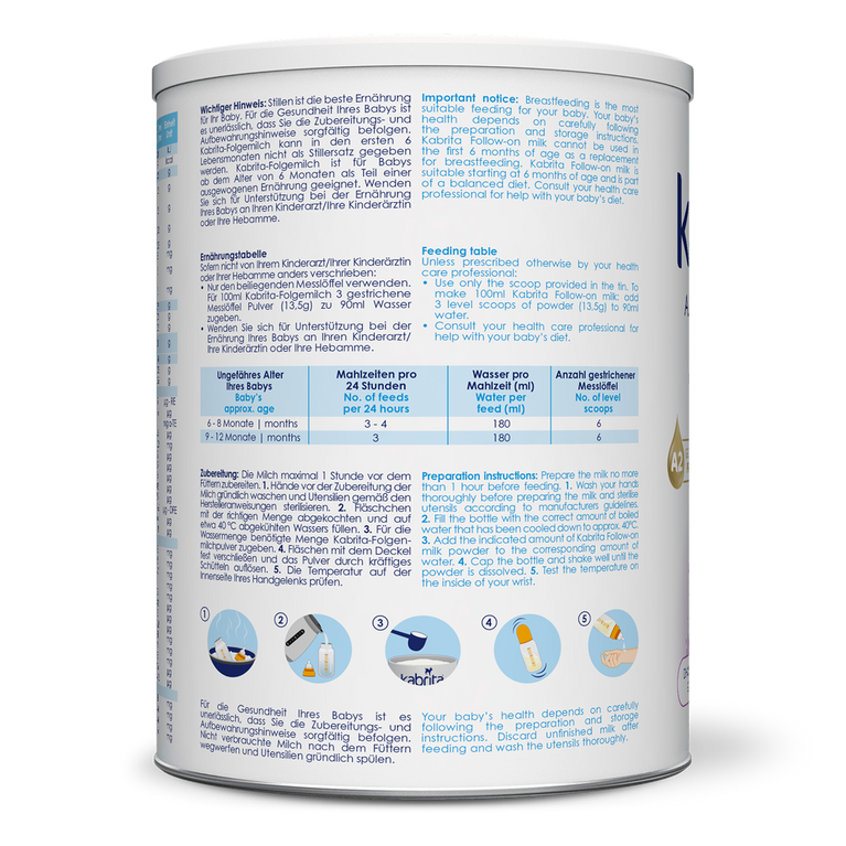 Kabrita 2 Follow-on milk 800g DE/EN 6-pack